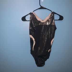 GK Black, Silver, and White AM Leotard